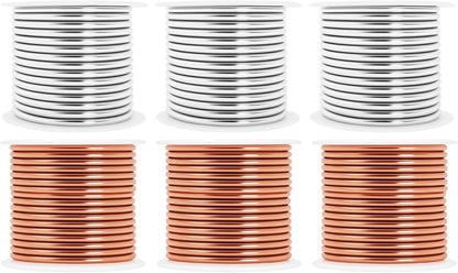 Mandala Crafts 10 Gauge Anodized Aluminum Craft Wire for Jewelry Making - 120 FT Colored Flexible Silver Copper Tone Wire - Bendable for Bonsai Armature Crafting Sculpting - Crafty Corner