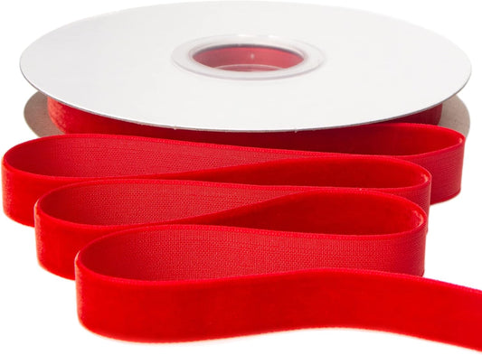 Ribbli Polyester Red Velvet Ribbon,5/8 Inches Continuous10-Yard Spool,Christmas Ribbon for Gift Wrapping,Floral Bouquets, Home Decor - Crafty Corner