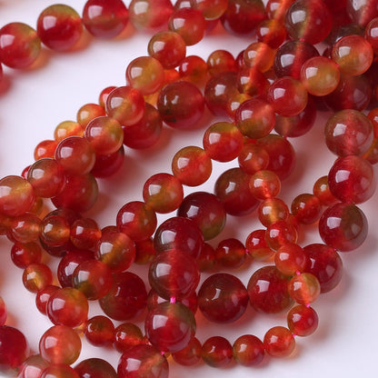 32PCS 10MM Mixed Double Chalcedony Stone Beads Energy Healing Beads for DIY Jewelry Bracelet Necklace Making for Jewelry Making 15Inch