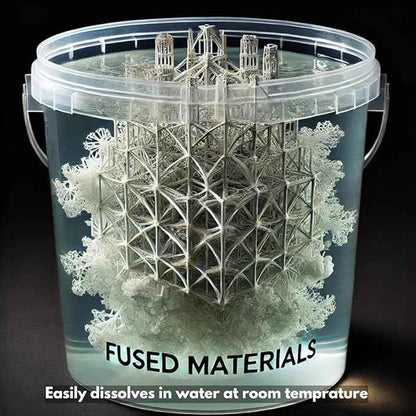 Fused Materials PVA Filament 1.75mm – Water-Soluble Support Material for 3D Printing – Compatible with Bambu Lab, Polymaker, Overture, and More – Works with PLA, PETG, Nylon, ABS – Clear & Transparent