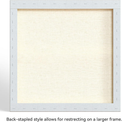 PHOENIX 24x24 Inch 2 Pack Gallery Canvas - 1.5 in Thick Large Square Canvases for Painting - Deep Edge 100% Cotton 11 Oz. Gesso Primed White Blank Professional Canvas Oil & Acrylic Paints