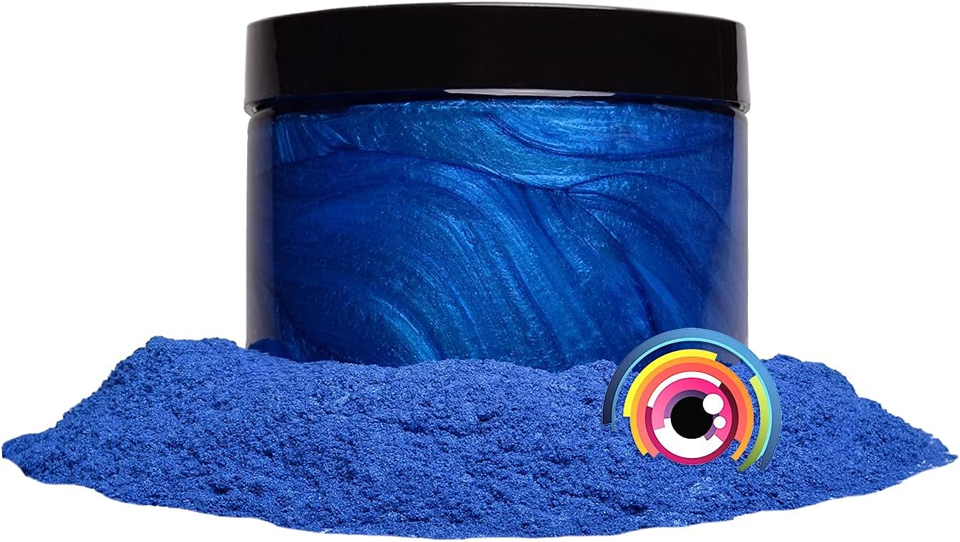 Eye Candy Pigments Premium Blue Mica Powder - Ajisai Blue (50gr) - for Epoxy, Resin, Soap, Paint, Woodworking, Acrylic Pouring, Bath Bombs, Fishing Lures - DIY Arts and Crafts Additive