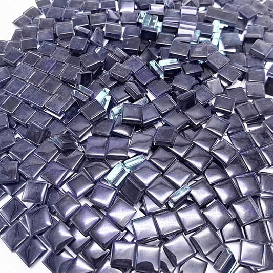 500G/ 1.1LB Bulk Crystal Mosaic Tiles, Assorted Color Opaque Mosaic Glass Crafts Supplies Handmade Crafts for DIY Picture Coaster Home Kitchen Bathroom Mosaic Decoration(0.4x0.4 inch,Black)