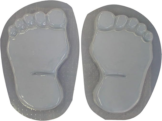 Footprints Bare Feet 11 Inch Plastic Craft Molds use with Concrete or Cement for Making Stepping Stones 1280
