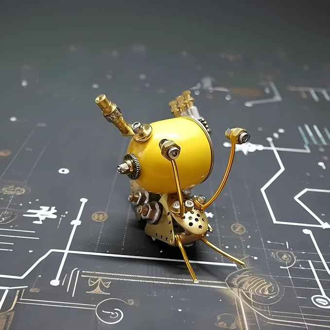 Mechanical Metal DIY 3D Insect Brass 3D Puzzles for Adults Snail Metal Models for Family and Friends (Snail-Y)