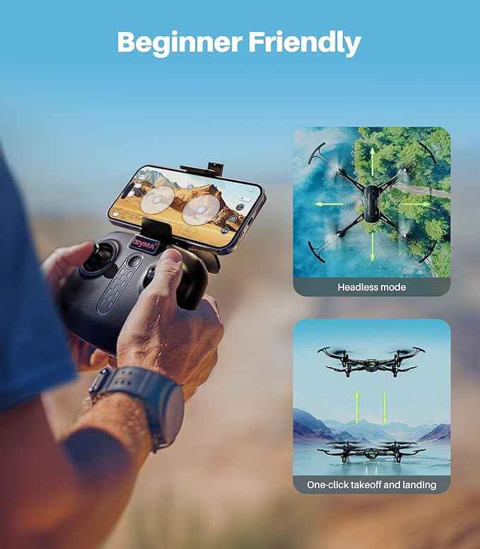 SYMA Drone with Camera for Adults, X710W FPV HD 1080P Camera Drone for Beginners, Foldable Quadcopter Toys Gifts with Optical Flow Positioning, Tap Fly, Headless Mode, 24Mins Long Flight Time