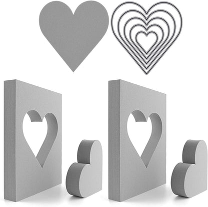 BAOFALI 15 Pcs Large Stamping Foam Grey Moldable Heart Foam Stamps Plastic Dry Foam Stamp Pad Cut and Dry Foam Stamping Foam Block for Sculpture, Modeling, DIY Arts and Handicrafts Projects - Crafty Corner