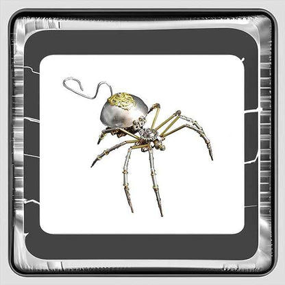Steampunk Metal Insect Bug Mechanical Sculpture Insect 3D Metal Puzzle Spider Model Handmade for Man Entomology Learning,Gifts for Birthday(Long-Tailed Spider)