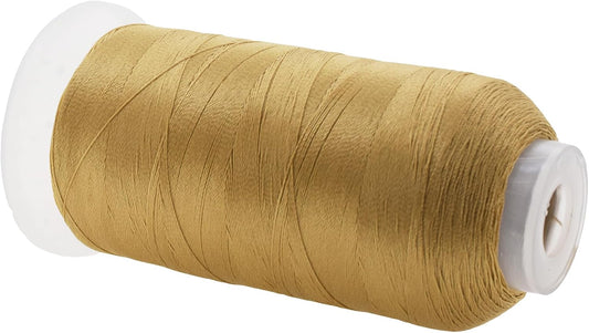 Mandala Crafts Tan Heavy Duty Thread -1500 Yds Tex 90 Thread for Sewing Drapery Jeans Leather Hair - Bonded Polyester Thread Outdoor Marine Upholstery Threads