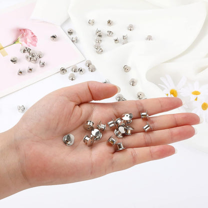 55 Pieces Metal Pin Backs Locking Pin Keepers Locking Clasp
