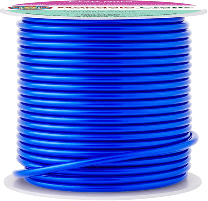 Mandala Crafts 13 Gauge Anodized Aluminum Craft Wire for Jewelry Making - 60 FT Colored Flexible True Blue Wire - Bendable for Bonsai Armature Crafting Sculpting - Crafty Corner