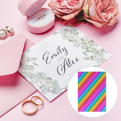 PATIKIL 11.7x8.3" Hot Stamping Foil Paper Sheet, 20 Sheets A4 Heat Transfer Hot Stamping Paper Foil for Leather DIY Logo Decor Craft Gift Package Scrapbook Card, Tilt Colorful