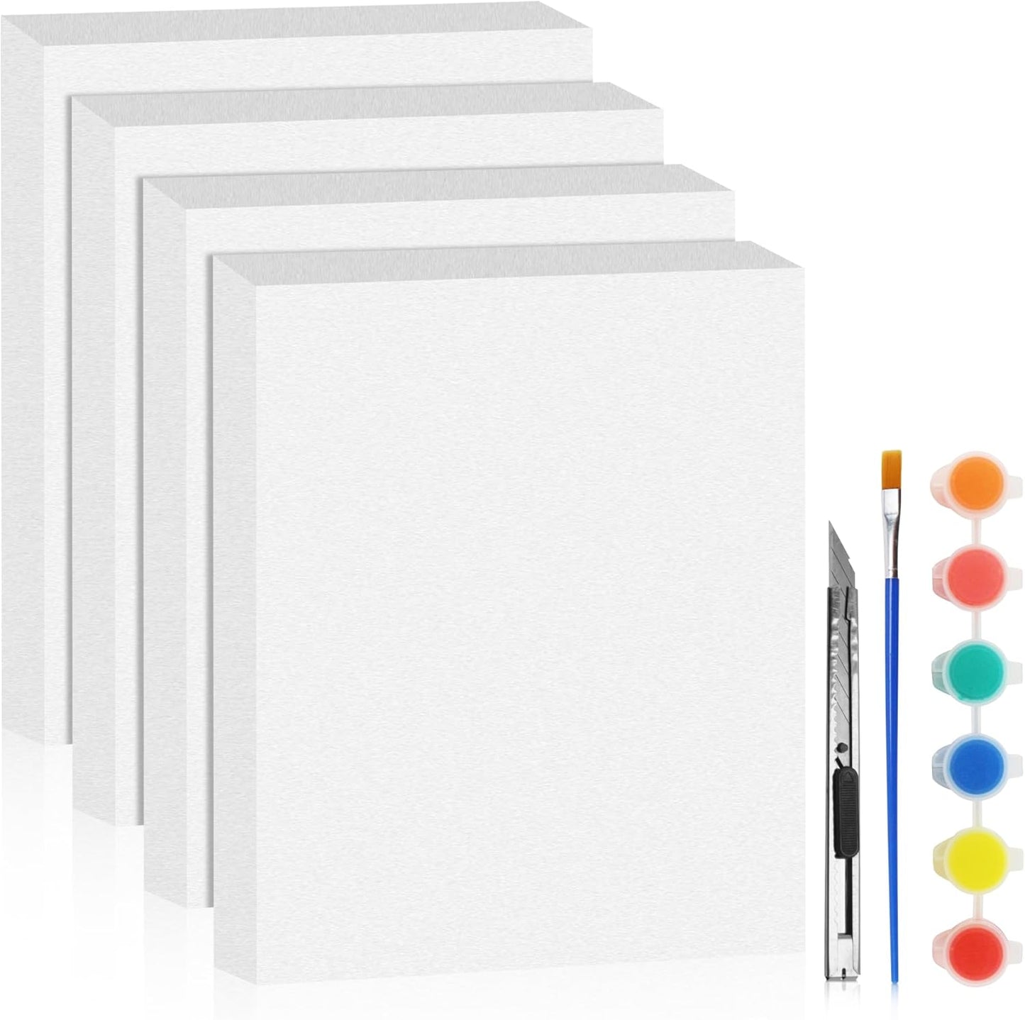 LuckyFoam White 4 Pack 15x12x2 inch Foam Sheets 2 Inch Thick Polystyrene Rectangles XPS Foam Board Craft for Insulating DIY Modeling Art Supplies - Crafty Corner