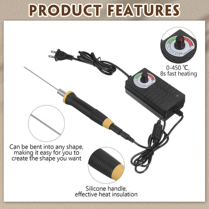 6 Pcs Foam Cutter Electric Hot Wire Cutter Pen Tools Kit, 4'', 6'', 8'' Foam Board Cutter with Stand, 110-220V/ 36W Digital Voltage Apaptor, Cutting Pen for Foam Cutting, Arts, Crafting