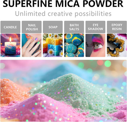 GOODTAKE Pearl White Mica Powder, Mica Pigment Powder for Soap Making, Candle Making, Epoxy Resin, Slime, Nail Polish, Eye Shadow - Natural Mica Powder for Resin (Pearl White, 2 oz)