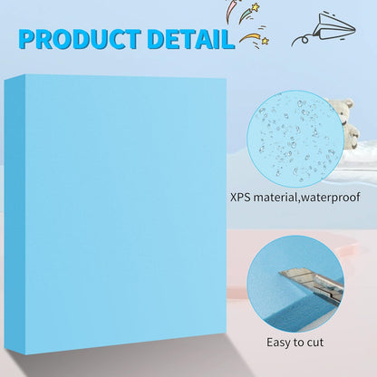 LuckyFoam Blue 4 Pack 15x12x2 inch Foam Sheets 2 Inch Thick Polystyrene Rectangles XPS Foam Board Craft for Insulating DIY Modeling Art Supplies - Crafty Corner