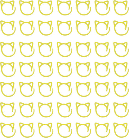 uxcell 50pcs Stitch Markers, Spiral Stitch Markers Crochet Needle Clip Counter Knit Ring Crochet Locking Sewing Accessories for DIY Handcraft Knitting and Crocheting, Fluorescent Yellow