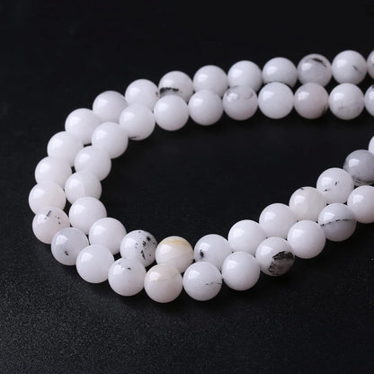 90PCS 4MM Black Rutilated Quartz Beads Round Loose Stone Beads for Jewelry Making DIY Energy Stone Healing Power Bracelet 15"