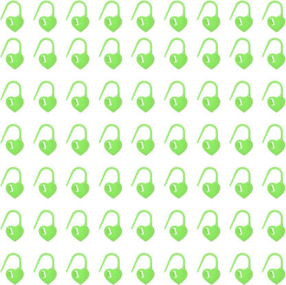 uxcell 400pcs Stitch Markers for Crocheting, Heart Shaped Crochet Marker Needle Clip Counter for Knitting Clothing Tag DIY Craft,Green