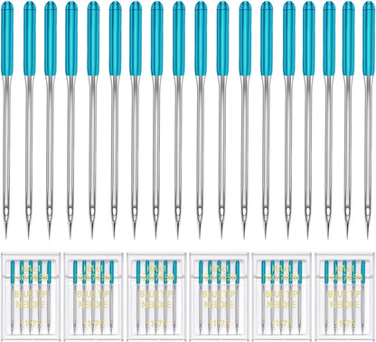 HONEYSEW 30 Pieces Sewing Machine Needles HAX1 130/705H Universal Regular Point Flat Shank Sewing Needle Compatible with Singer, Brother,Janome,Pfaff and Other Brand (Blue Size 11-30PCS)