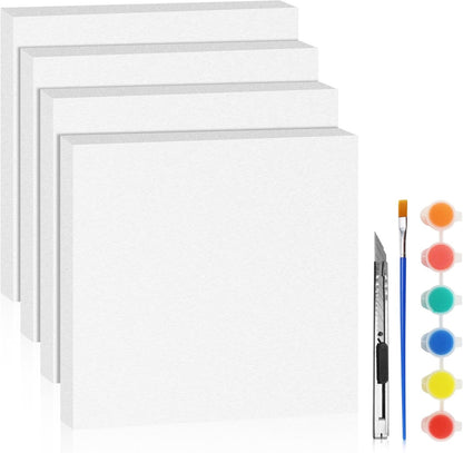 LuckyFoam White 4 Pack 12x12x1 inch Foam Sheets 1 Inch Thick Polystyrene Rectangles XPS Foam Board Craft for Insulating DIY Modeling Art Supplies - Crafty Corner