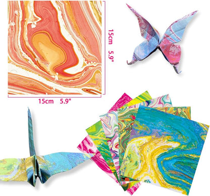 Square Origami Paper 6x6 Double Sided 50 Sheets 50 Colors 70GSM Origami Kit Japanese Chiyo Easy Fold Arts Crafts DIY Handwork Beginner Rock Color - Crafty Corner