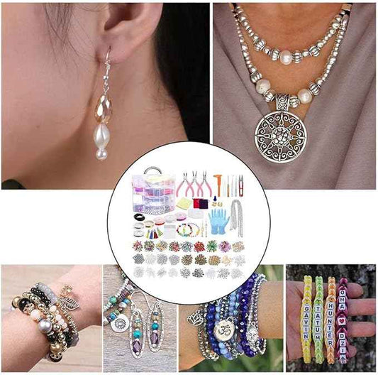 2015pcs Jewelry Findings Making Starter Supplies Kit Repair Tool Set for Bracelet Necklace Rings DIY Decor Tool