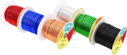 Mandala Crafts 10 Gauge Anodized Aluminum Craft Wire for Jewelry Making - 120 FT Colored Flexible Silver Copper True Blue Black Red Kelly Green Wire - Bendable for Bonsai Armature Crafting Sculpting - Crafty Corner