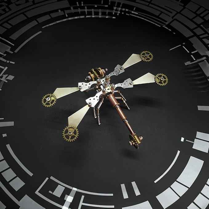 Mechanical DIY Kits Puzzle Dragonfly Model Handmade Personalized Gifts Adult Craft Kits,Metal Building Hobby Kits DIY Projects Arts and Crafts, Cool Ideas for Birthday(Gear Dragonfly)
