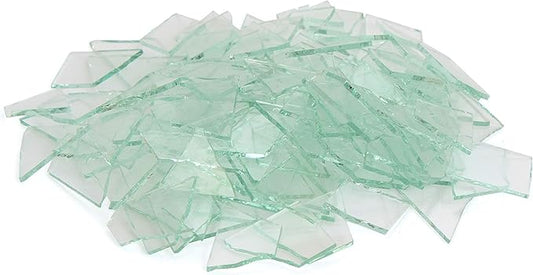 Milltown Merchants™ Clear Glass Cobbles - 3 Pound Transparent Stained Glass Value Pack - Broken Glass for Stepping Stones, Crafts, and Mosaic Making