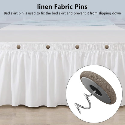 12 Colors Fabric Covered Button Twist Pins Dust Ruffle Pins- for Sofa，Upholstery，Armchair Caddies, Armrest Covers,Bed Skirts, Slipcovers, Headliners (Brown, 12)