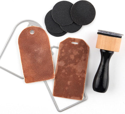 Bundle -Mini Blending Tool Sets,Include 2 PCS Foam Replacment Foam Pads and 20 Pieces Sanding Discs Medium-Grit Sandpaper for Drawing Distressing Blending and Removing the Extra Colors Arts Supplies