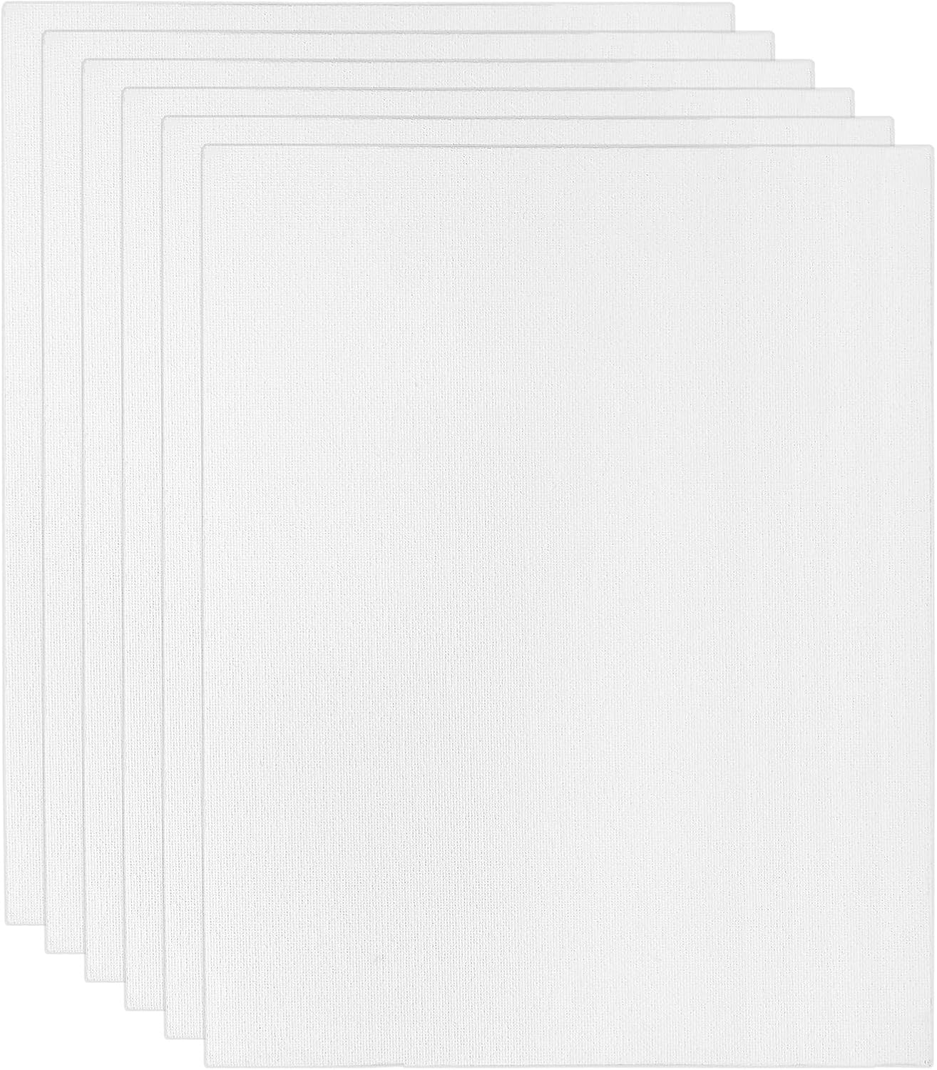 PATIKIL 6x8 Canvas Boards for Painting, 6 Pack 100% Cotton Square Triple Primed Stretched Blank Art Canvas Panel Bulk Thin for Acrylic, Oil, Tempera Paints, White