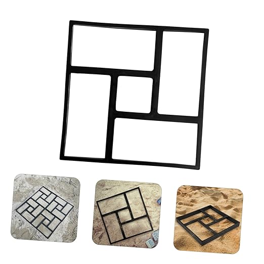 Paving Mold Reusable Paving Mould Stone Path Maker Cement Brick Mold Concrete Forms Paver Mold Stepping Stones Kit Garden Flooring Floor Tile Mould Template Plastic Outdoor