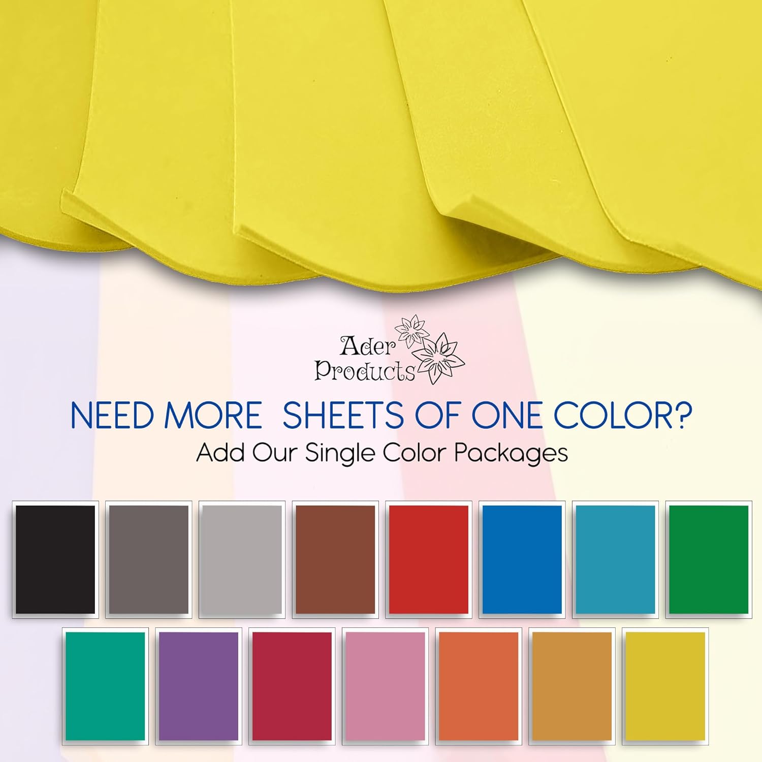 Yellow EVA Foam Sheets for Crafts, 9 x 12 Inch, 2mm Thickness, 15 Pack – Ideal for DIY Arts and Crafts, Foam Paper for Kids, Cosplay and Costumes - Crafty Corner