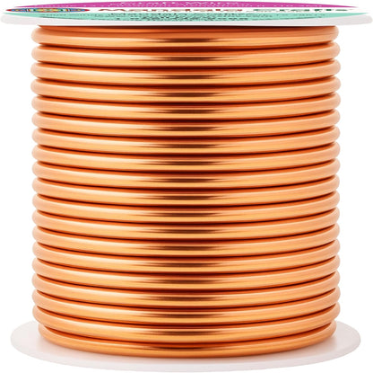 Mandala Crafts 13 Gauge Anodized Aluminum Craft Wire for Jewelry Making - 60 FT Colored Flexible Copper Tone Wire - Bendable for Bonsai Armature Crafting Sculpting - Crafty Corner