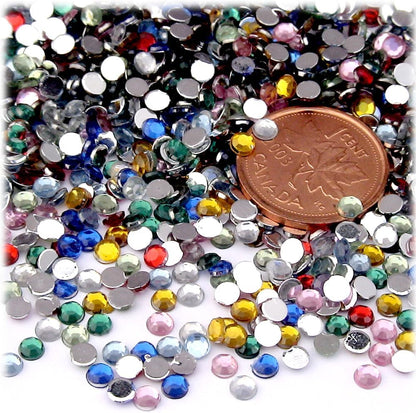 The Crafts Outlet 1,440pc Rhinestones Round 3mm (10ss) Flatback Olive Green - Crafty Corner