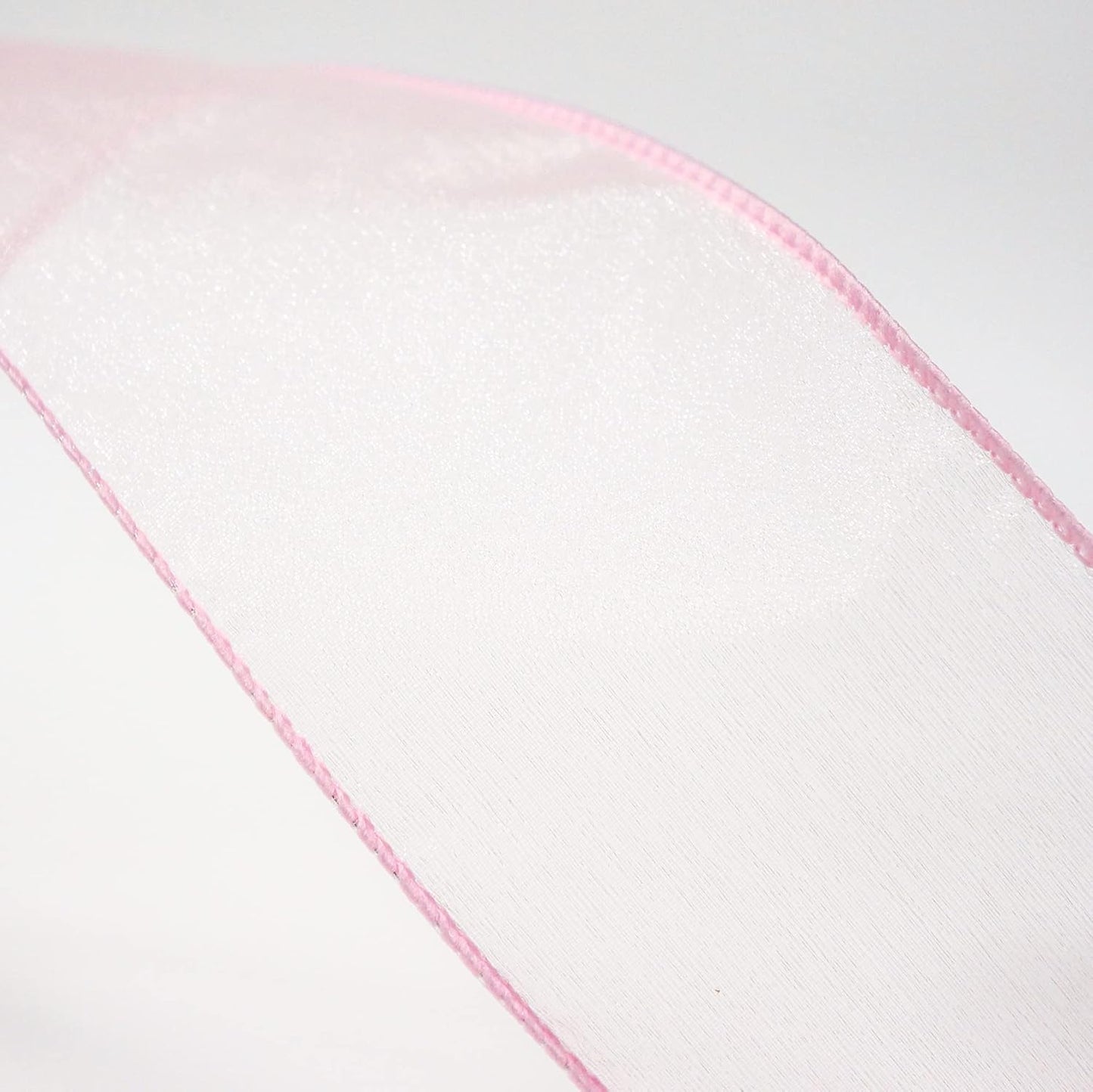 CT CRAFT LLC Sheer Organza Wired Ribbon 2.5" x 50Yards Pink for Wedding Chair Bow Flora Bouquet Gift Wrapping Christmas Tree Home Decor Wreath - Crafty Corner