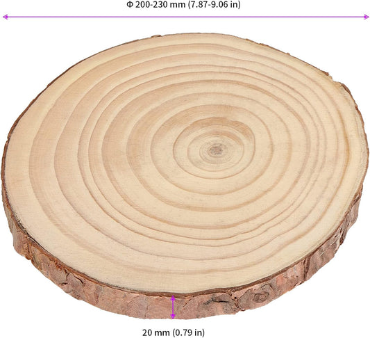 JEUIHAU 8 PCS 8-9 Inches Natural Wood Slices, Unfinished Predrilled Wooden Circles Tree Bark Slice, Blank Wooden Log Circles for DIY Crafts, Arts Wood Slices, Christmas Ornaments - Crafty Corner