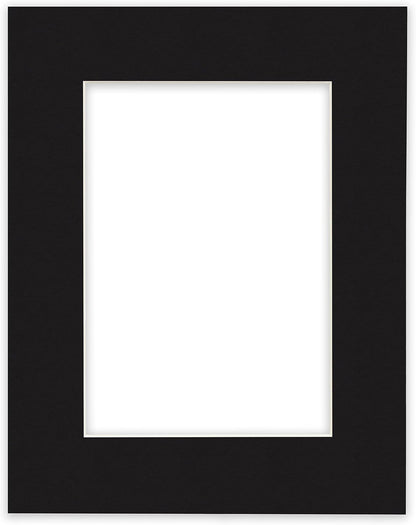 Craig Frames B221 Pre-cut Mat Board for 9x12 Print, 12x16, Smooth Black