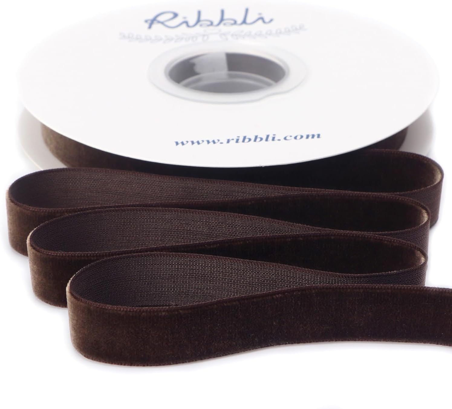 Ribbli Brown Velvet Ribbon 5/8 Inches Continuous10 Yard Spool Christmas Ribbon for Gift Wrapping Crafts Home Decor - Crafty Corner
