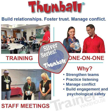 Trainers Warehouse 6" Thumball Collection, 32 Prompts for Conversation, Team Building, Relationship and Training