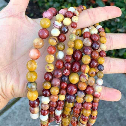 180pcs Adabele Natural Mookaite Jasper Healing Gemstone 4mm (0.16 inch) Small Round Beads Gem Stone Spacer for Craft Jewelry Making GF22-4