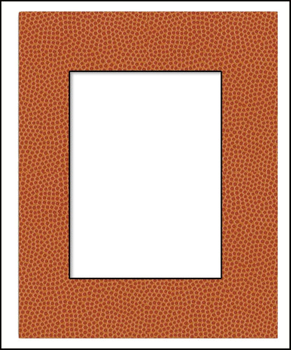 Pack of 25 Acid Free 11x14 Mats Bevel Cut for 8.5x11 Photos - Basketball Texture Precut Matboards For Pictures, Photos, Framing - 4-ply Thickness