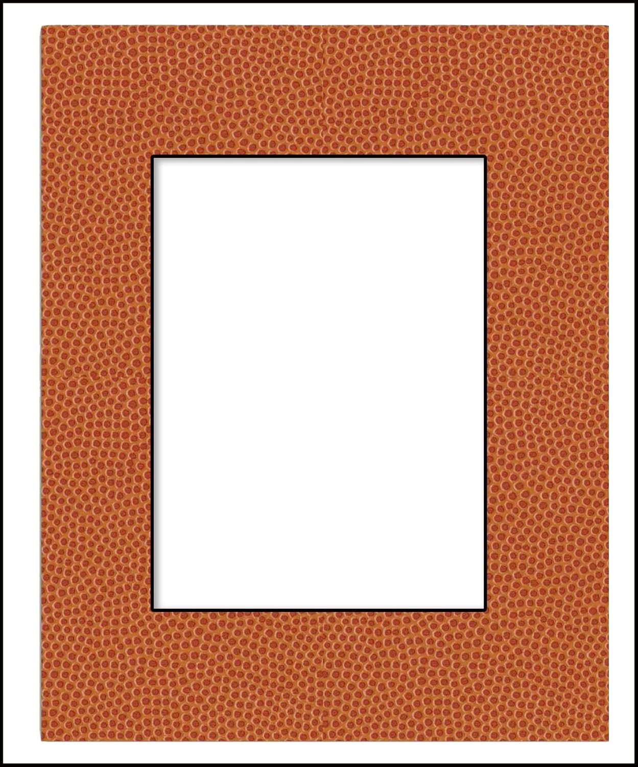 11x14 Mat Bevel Cut for 8.5x11 Photos - Acid Free Basketball Texture Precut Matboard - For Pictures, Photos, Framing - 4-ply Thickness