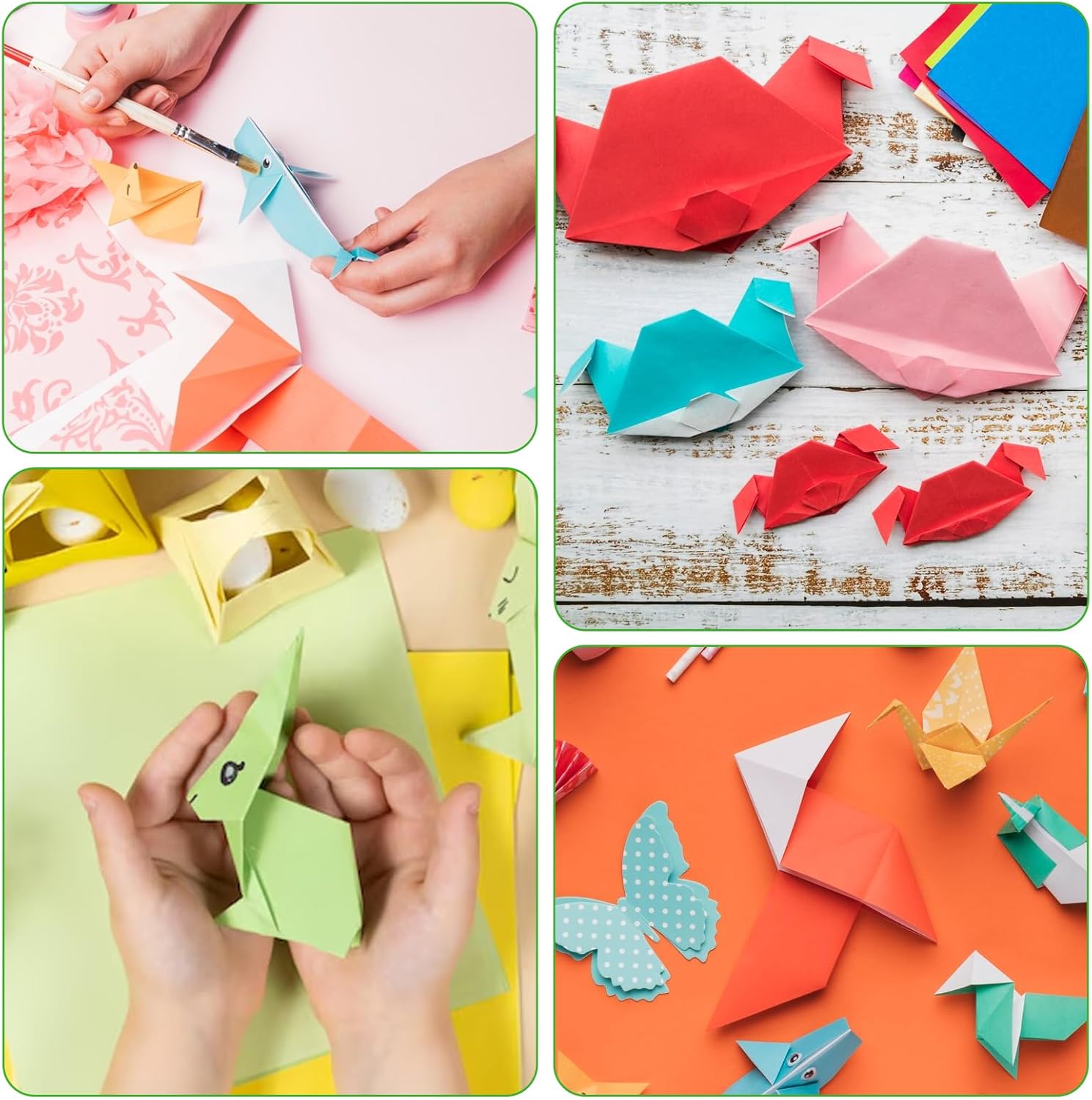 200 Pcs Origami Scrapbook, Paper Airplane Paper Double Sided Scrapbook Paper Origami 10x10 Origami 15x15 Square Mixed 10 Colors, Colored Construction Paper for Crafts and Art Folding - Crafty Corner