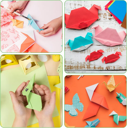 200 Pcs Origami Scrapbook, Paper Airplane Paper Double Sided Scrapbook Paper Origami 10x10 Origami 15x15 Square Mixed 10 Colors, Colored Construction Paper for Crafts and Art Folding - Crafty Corner