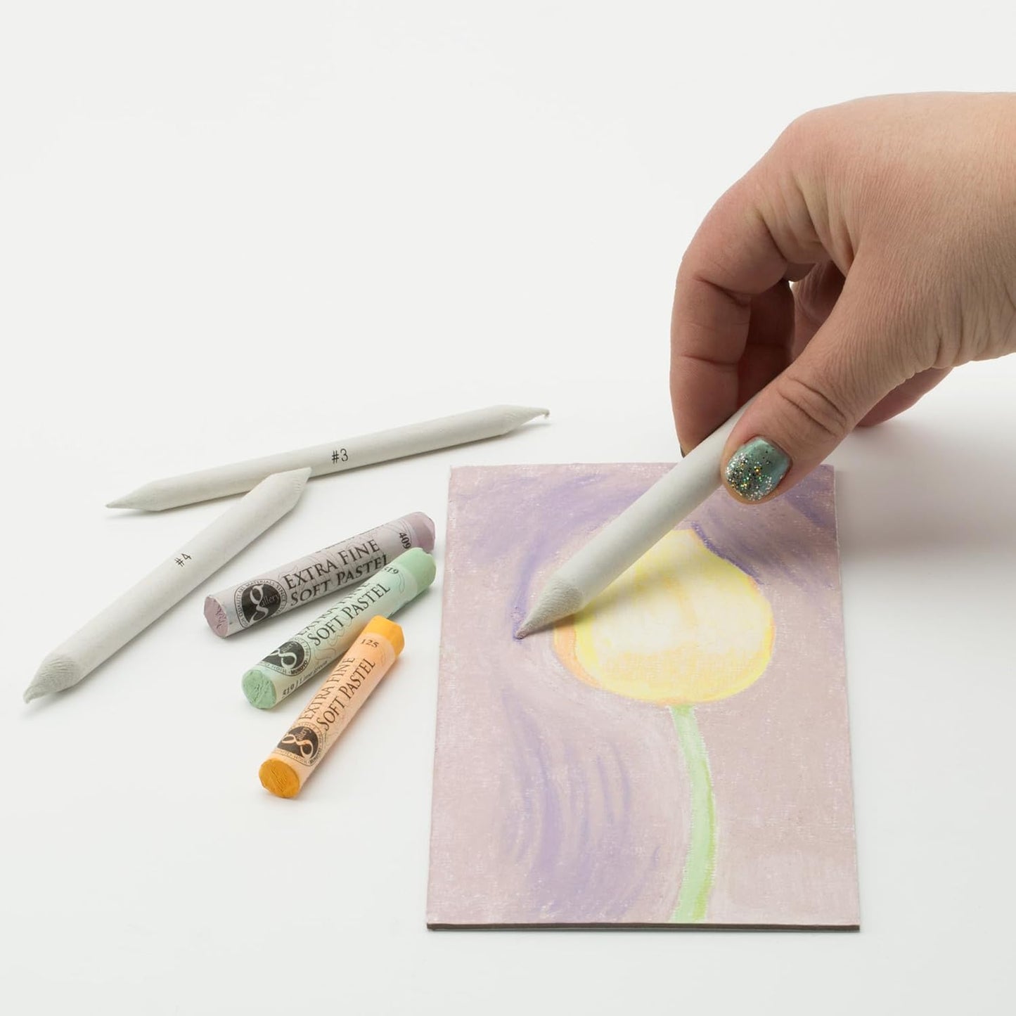 Creative Mark Blending Stumps - Perfect Art Set for Charcoal, Pencils, Pastels - Ideal for Artists and Designers - Solid Double [Set of 6]