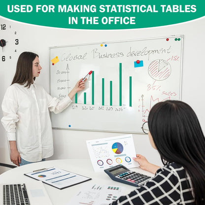 Magnetic Tape Roll Thin Strips, 1/4 Inch x 33 Feet Magnetic Board Dividers Whiteboard Graphic Decorative Tape Marking Line for Classroom Office Art Accessories(Green)