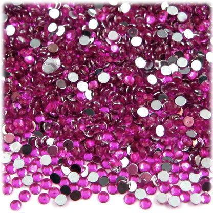 The Crafts Outlet 1,440pc Rhinestones Round 3mm (10ss) Flatback Hot Pink or Rose HPK - Crafty Corner